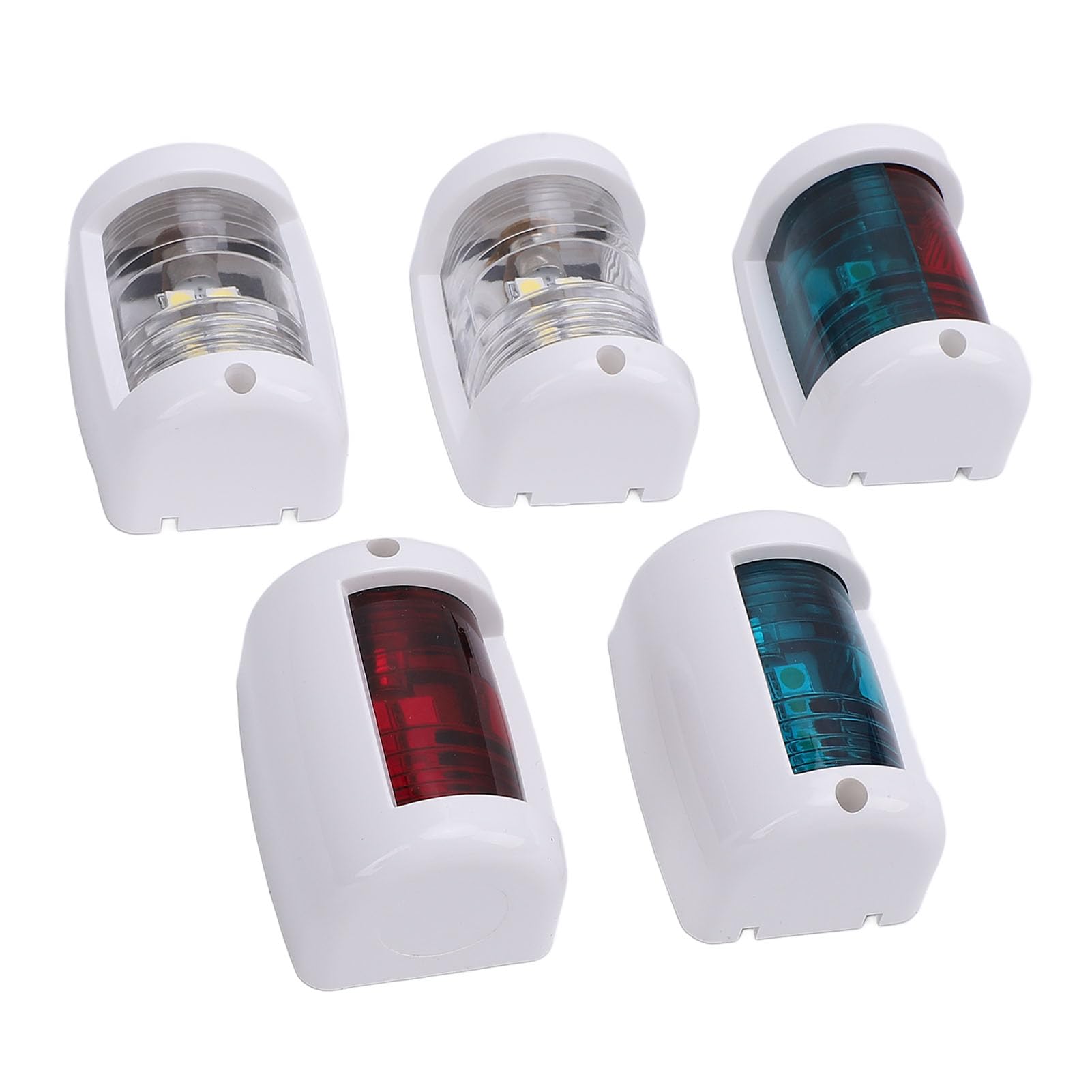 Kit luci di navigazione per barche 5 pezzi Ip66 Set Luce bianca laterale rossa verde per navi da 12 metri Dc12v 0,85w