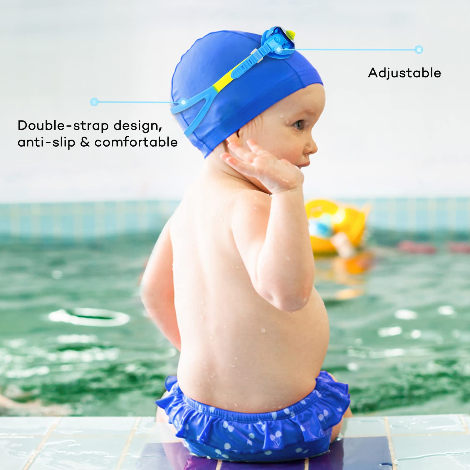 JATEKA Occhialini Nuoto Bambini Unisex Anti-Appannamento Occhiali per Bambina & Ragazzino, Onte nasale Anti-Appannamento, Anti UV, Mirror Lenti HD, Occhialini da Mare/Piscina 4-14