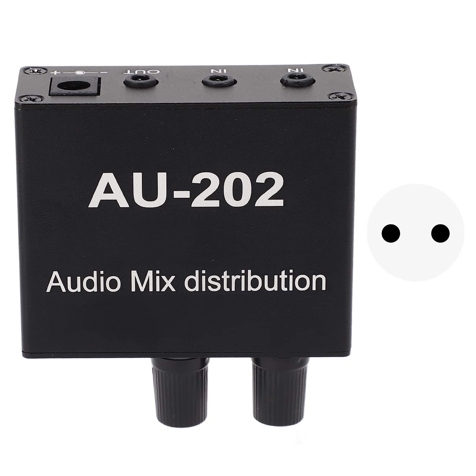2 in 2 Out Mini Audio Mixer Line Mixer Soundboard Musikkonsole Power Stereo mit Netzteil