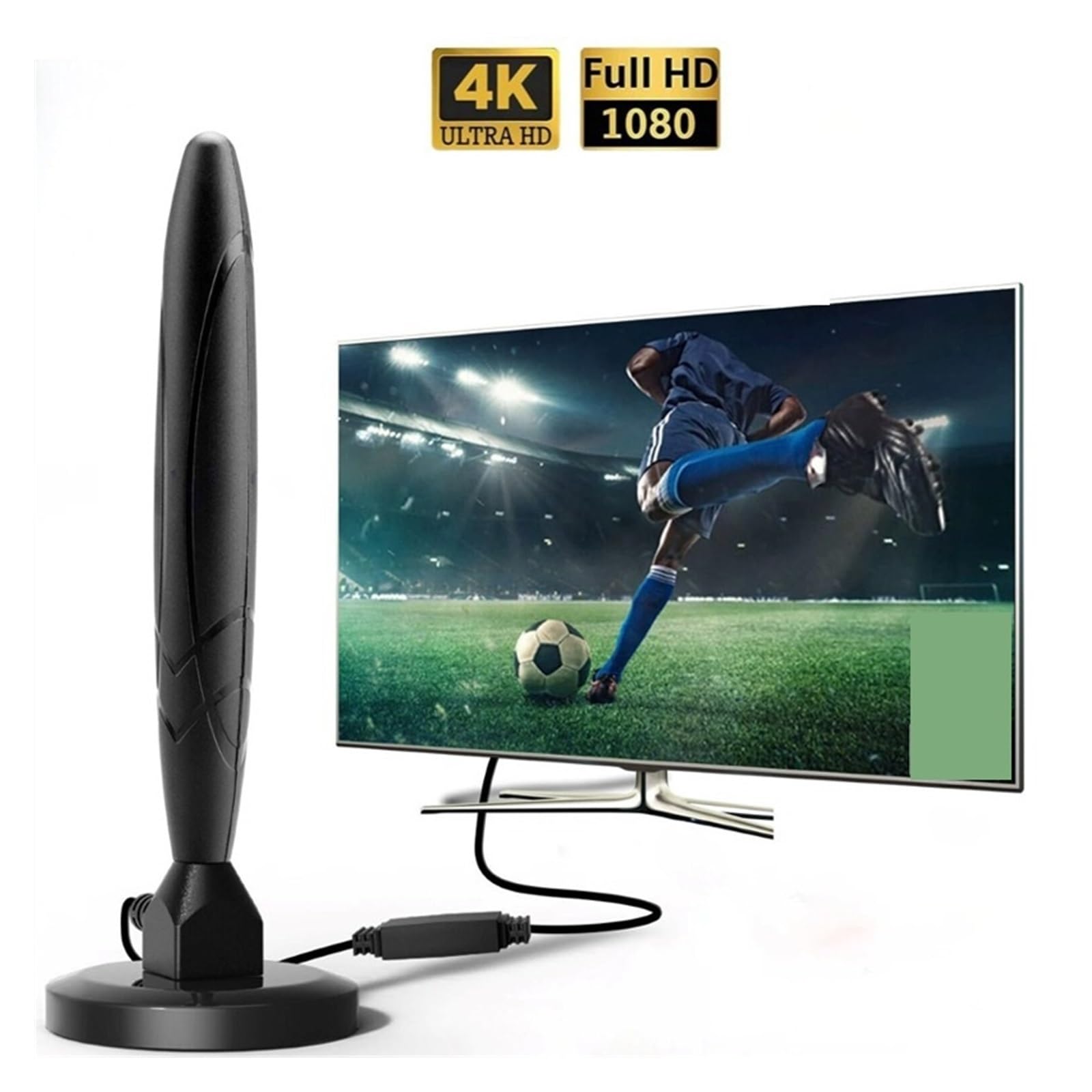 Antenna TV Digitale HD For Interni, Amplificatore Di Segnale A Lungo Raggio Da 350 Miglia, 4K 1080P, Visione Gratuita Copertura più ampia