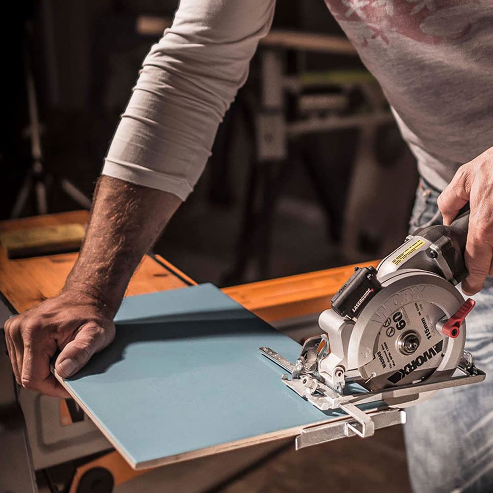 Sierra Circular WORXSaw XL | WX427 | Disco de 120mm | 46mm de profundidad de corte | Incluye 3 discos WORX en equipo básico | Potente motor de 710W | Incluye maletín