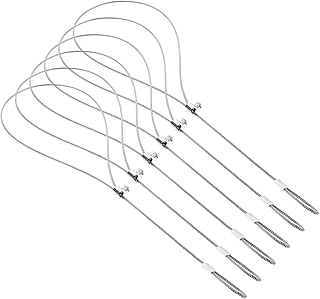 OSALADI 6pcs Adjustable Pull Latch Gate Latches Gate Locks for Metal Fence Gate Locks for Outdoor Fence Stainless Steel Cable Gate Cable Pull Latch Cable Pull Gate String Latch Silver