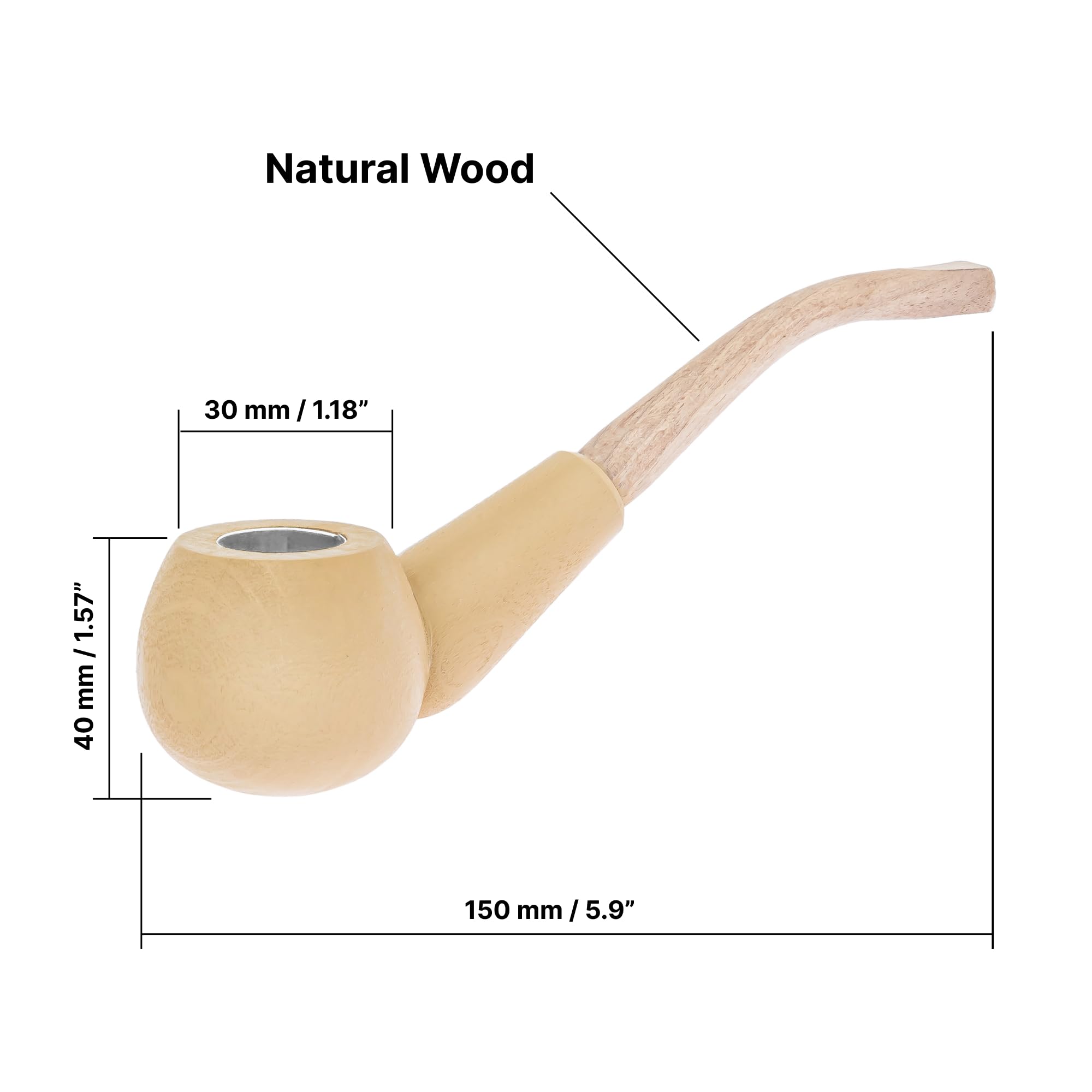 Amazon.com: Set of 2 Tobacco Pipes – Handmade Wooden Unique 100% Natural :  Health & Household