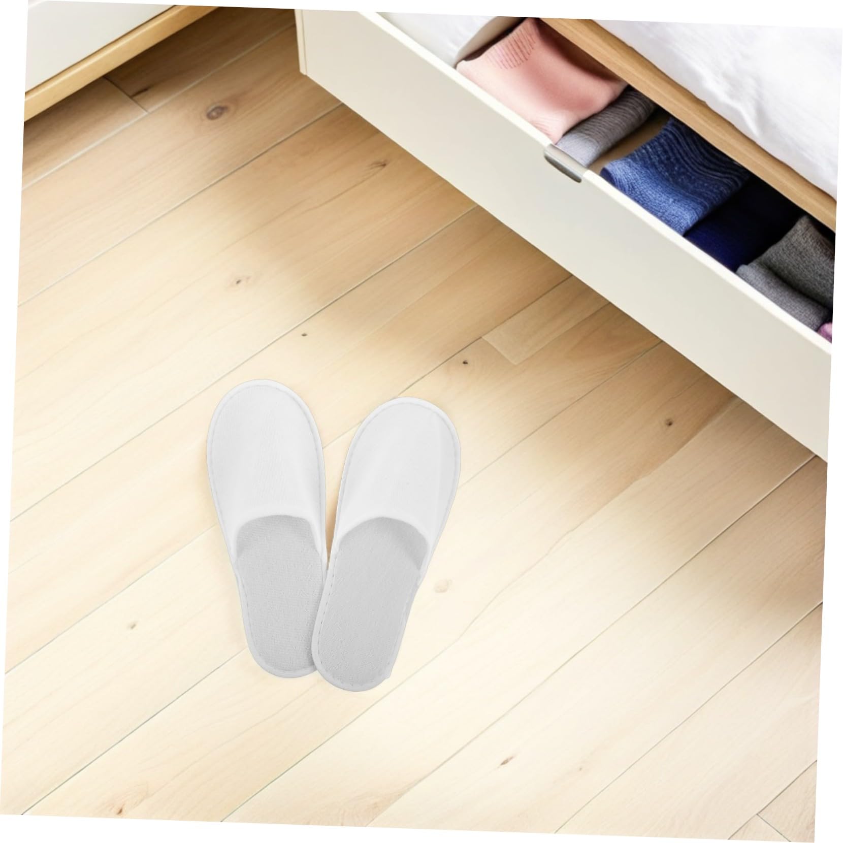 Healeved 28 Paare Einweg Hausschuhe mit Geschlossener Spitze Rutschfeste Gepolsterte EVA Sohle Unisex Gäste Slipper für Spa Reise Hotel Hochzeit Party und Wellnessbereich