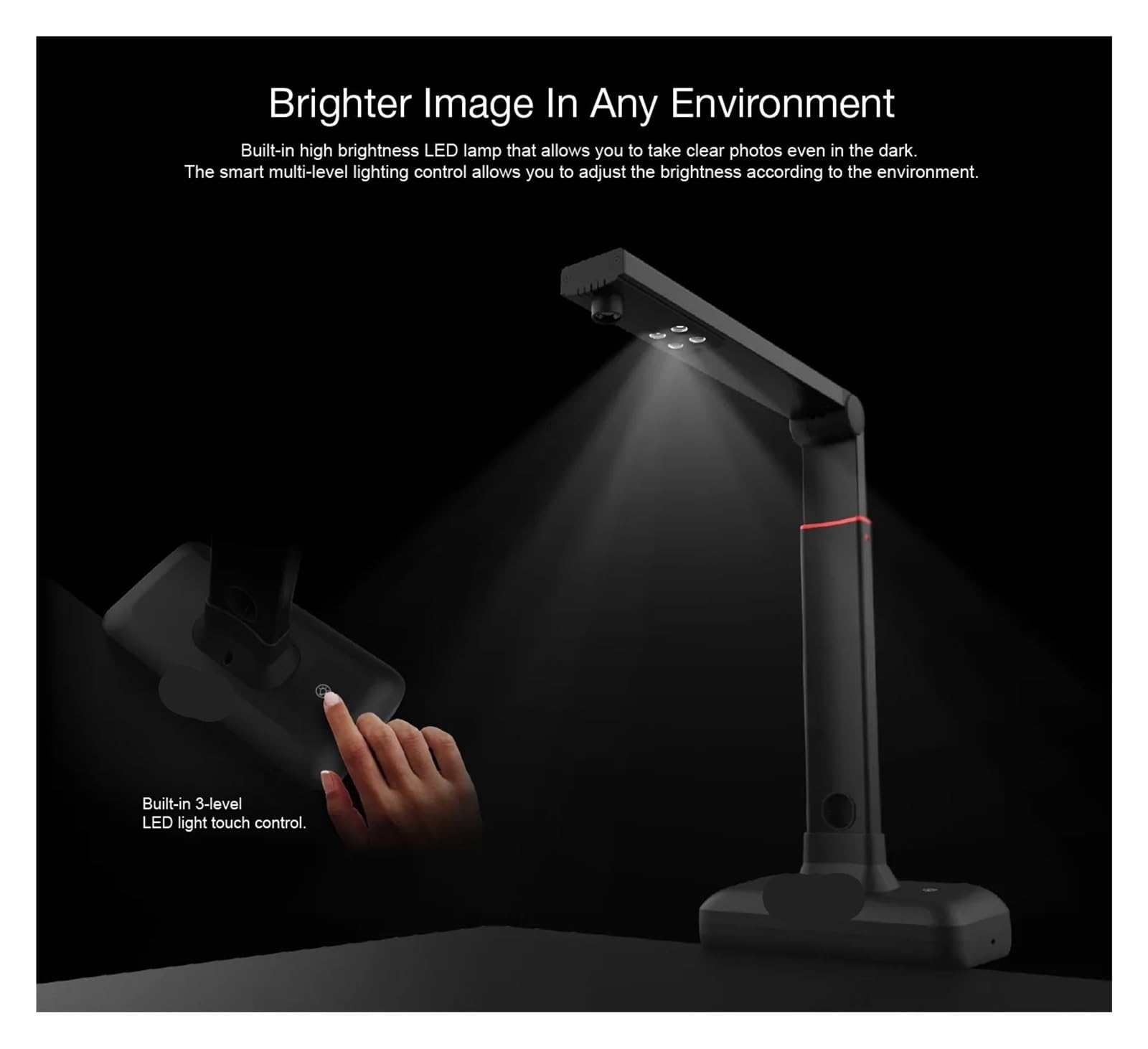 Scanner per documenti, Scanner da tetto for libri e documenti di grande formato A2/A3 Appiattimento automatico supporto ad alta risoluzione 23 MP