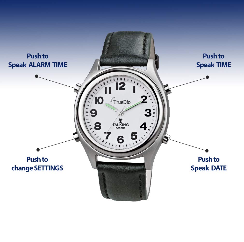 Atomic Talking Watch By Truedio Men's Talking Wrist Watch For Visually