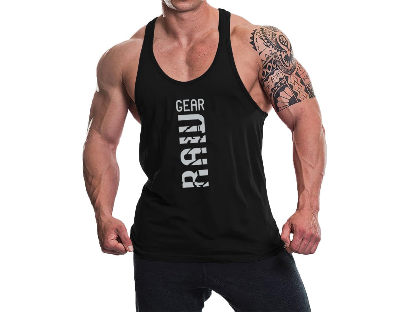 THE BLAZZEMen's Cotton Printed Sleeveless Racer Back Yoga Tank Top Workout | Exercise | Fitness Lightweight Breathable Dry Fit Gym vest, Sports Vest Tank Top L59 Product code ( Size , colour )