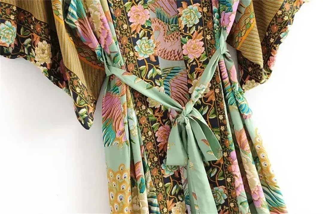 Kimono d'été pour femme avec manches chauve-souris de plage bohème pour bikini