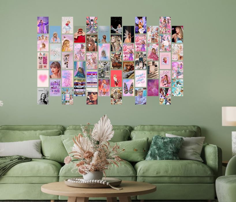 Image of Pack of 54 Wall Collage Kit Posters - 4 x 6 Inches Wall Decor Poster - Wall Art For Bedroom, Living room, Office - 1 Tissue Tape