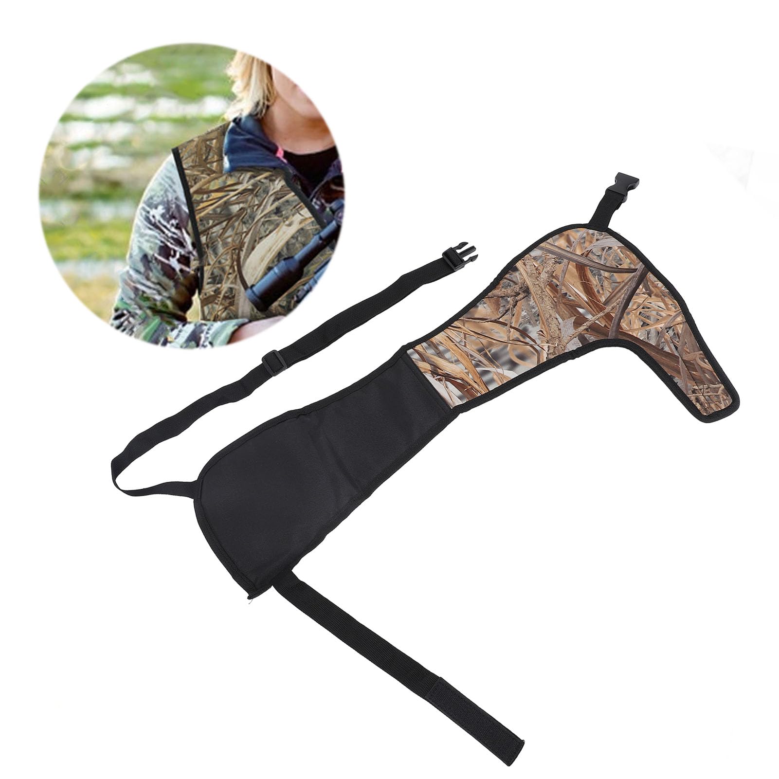 Schützendes Schießpolster, Outdoor-Sport, schützendes Schießpolster, stoßfest, Schulterpolster, Rückstoßschutz, Schulterbandage mit verstellbarem Gurt, für Outdoor-Sport, Jagd