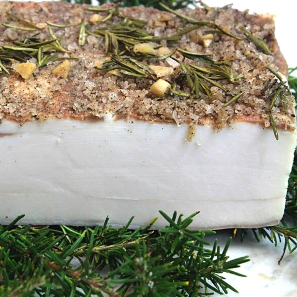 Mafalda Lardo di Colonnata IGP Special Reserve, die älteste Larderia in Colonnata seit 1930, natürlich und handwerklich, ohne chemische Konservierungsstoffe, 8 Monate gereift (1 Kg)