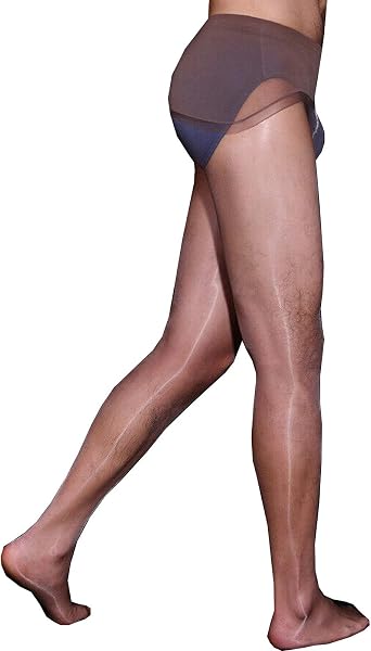 leesuo Women Men Sexy 1D Nylon Sheer Stockings Tights Low Waisted Ultrathin Seamless Shiny Glossy Pantyhose Oil Socks