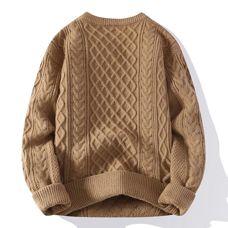 Men's Sweater Winter Plush Thickened Men's Autumn-Winter Wool Sweater 5