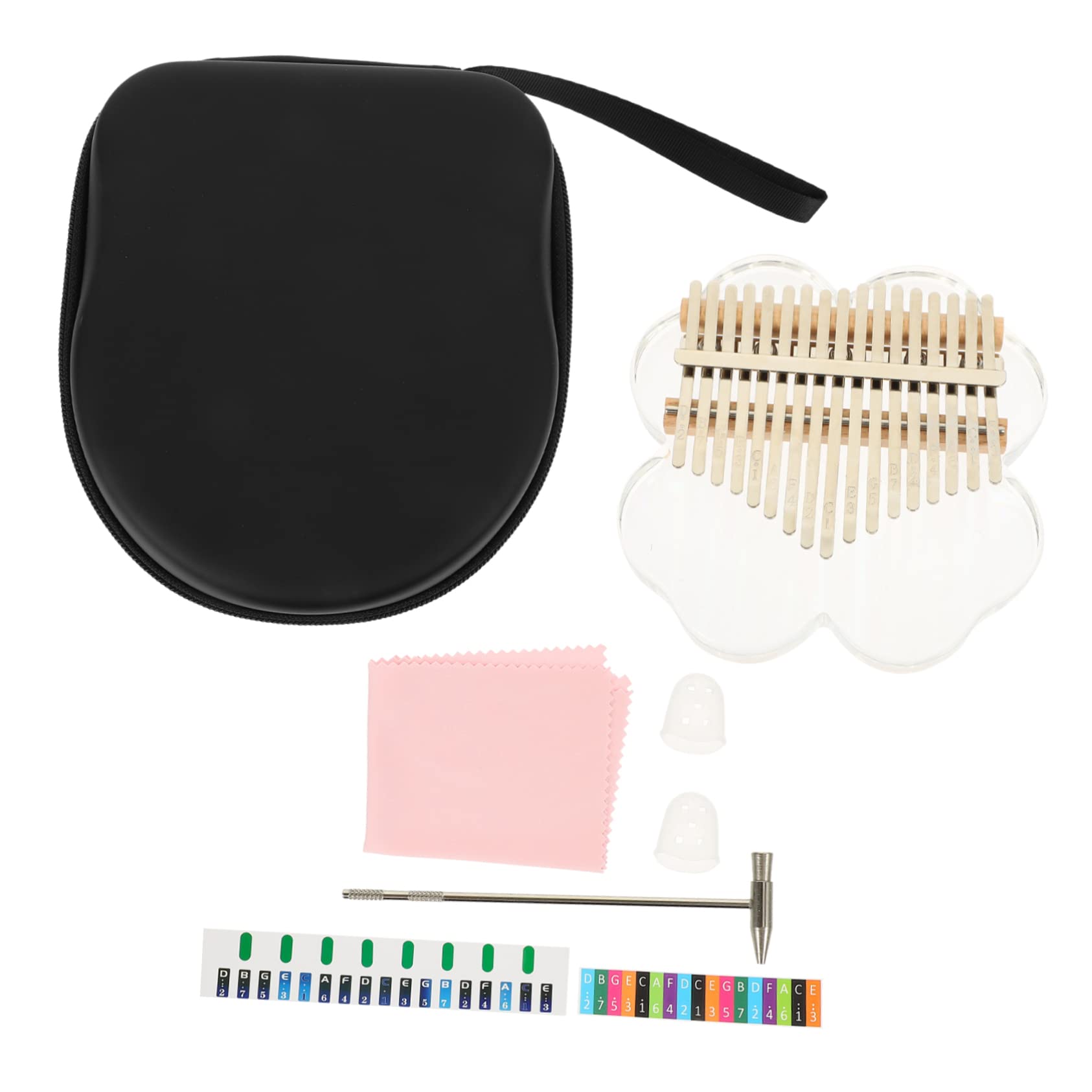 BESPORTBLE Unique Design Tone Crystal Thumb Piano Easy-to-play Portable Kalimba Handmade for Music Lovers