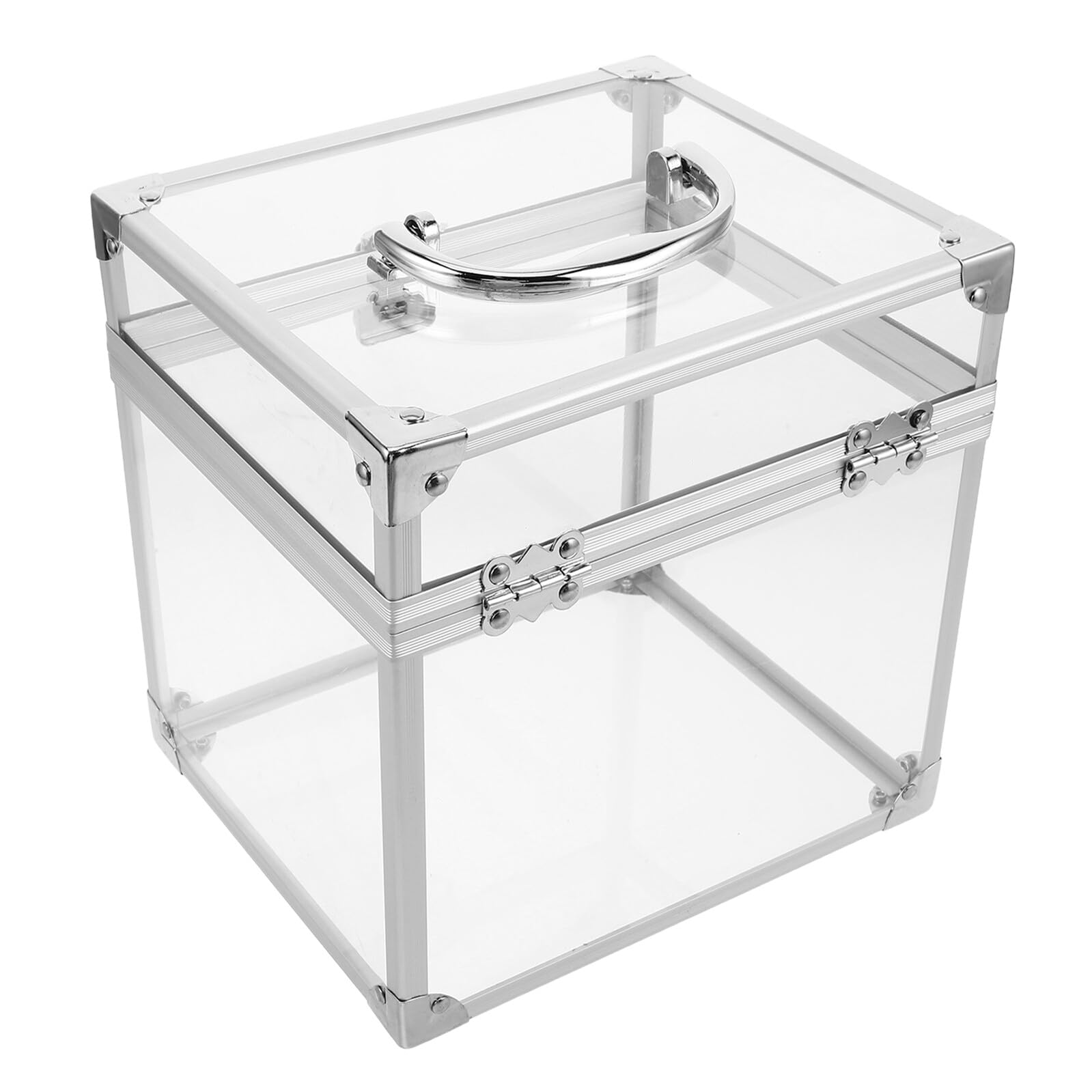 TOPBATHY Scatola Porta Vinili in Acrilico con Manico, Grande Capacità per Dischi e Copertine, Protegge Dalla Polvere, per Studio e Spazio Intrattenimento
