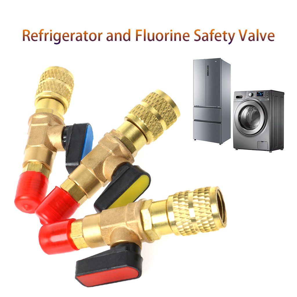 Valvola A Sfera Diritta SAE 1/4" - Per Refrigerante R22 - Maschio/Femmina Per Impianti AC