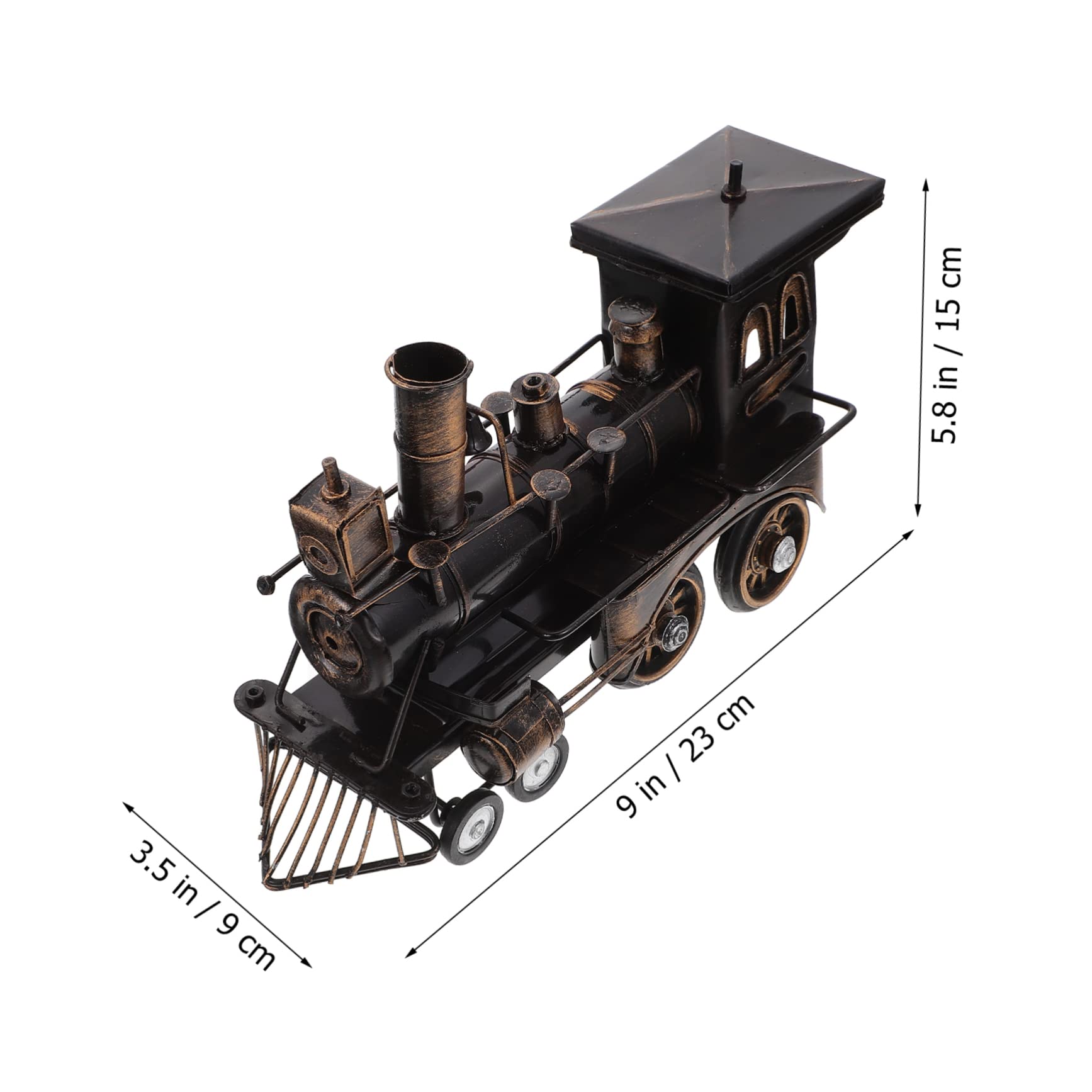 Hemobllo Alloy Locomotive Sculpture Steam Engine Model Train Vintage Loco Adornment Desktop Loco Statue
