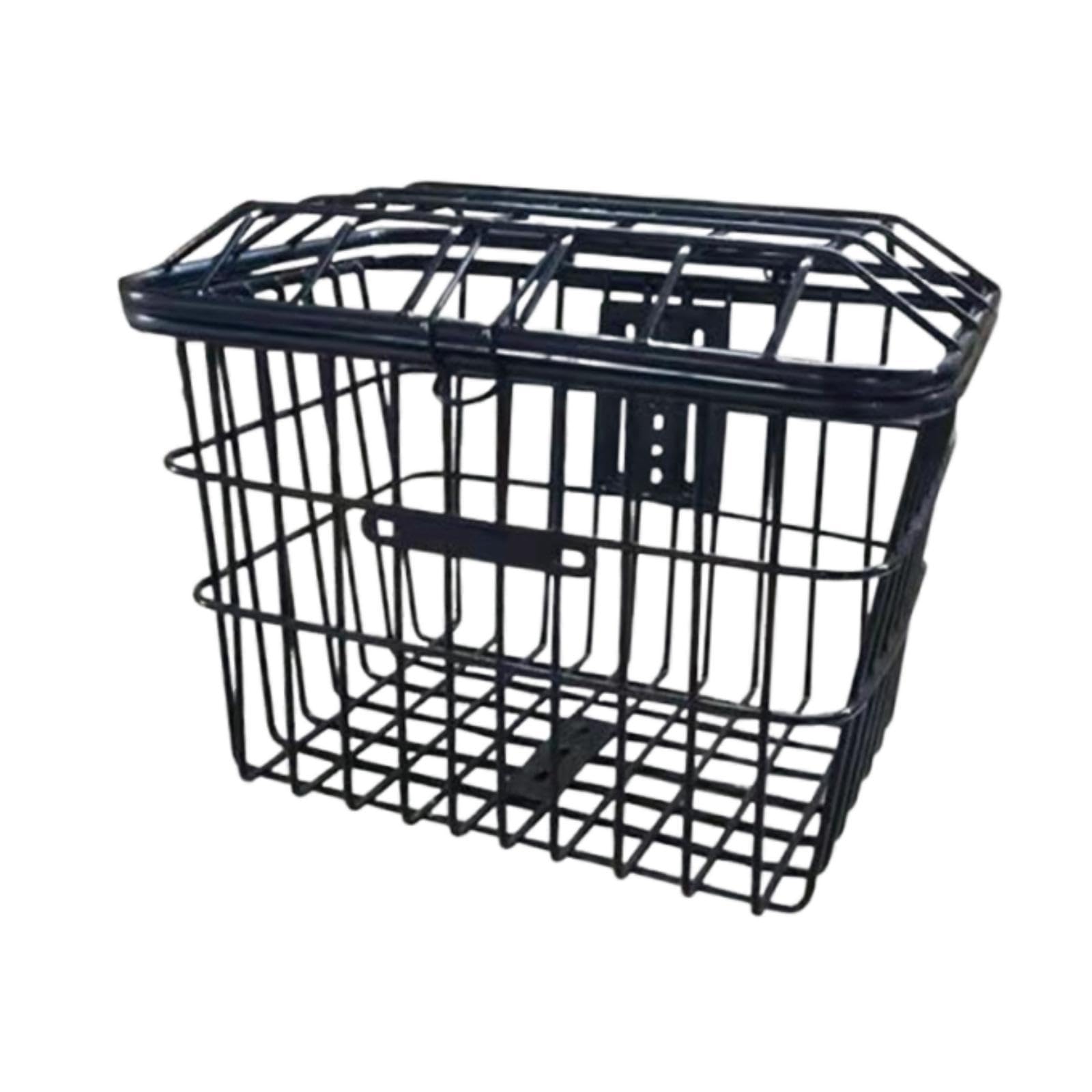 KQFCAZRE Front And Rear Bike Basket, Universal Replacement Cargo Container with Lid for Mobility Scooters, Heavy Duty Accessory