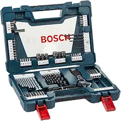 Bosch Kit de pontas e brocas em titânio V-Line com 83 peças