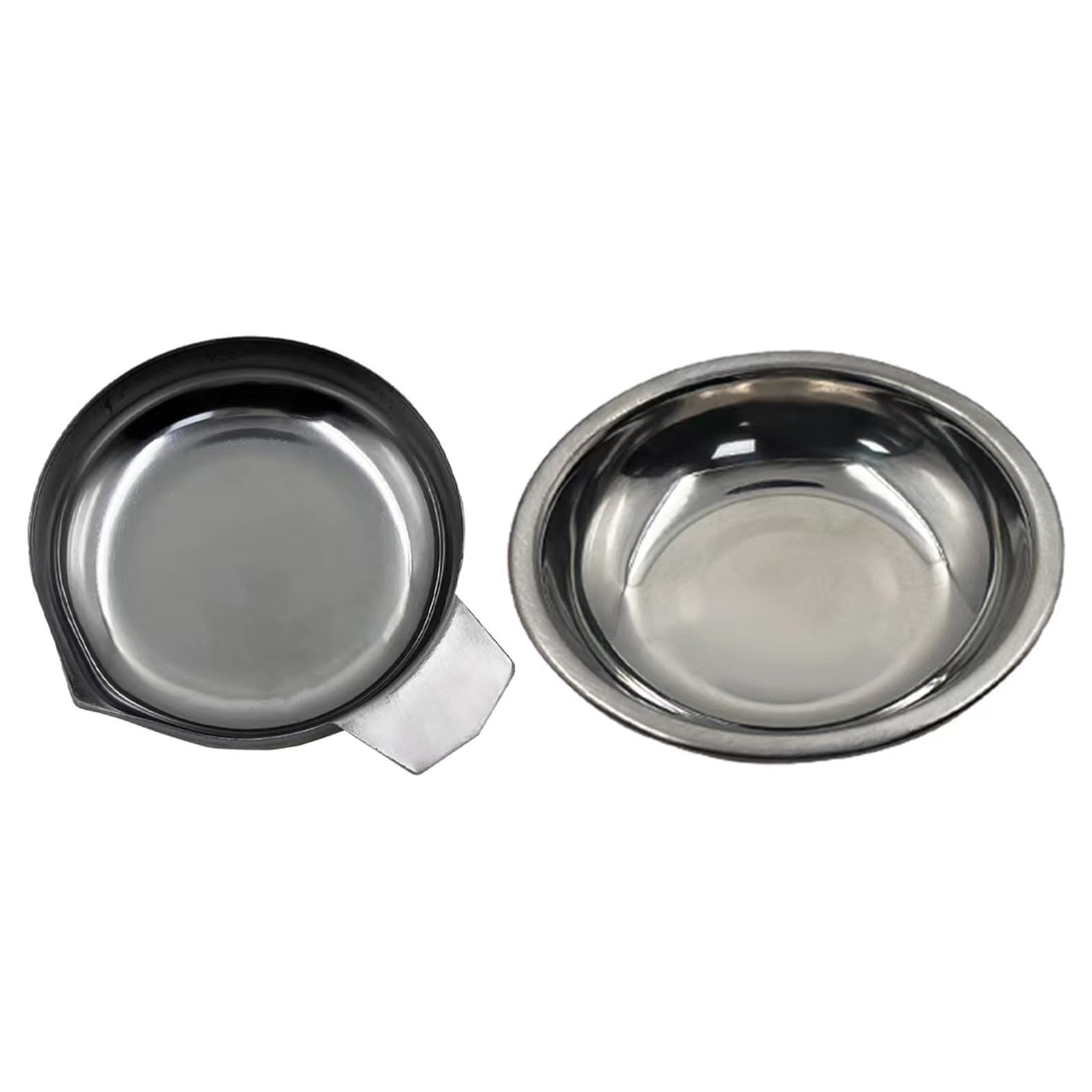 2Pieces Stainless Steel Weighing Bowls Dishes for Accurate Kitchen and Jewelry Measurements Electronic Scale Accessories Baking Measurement Tray