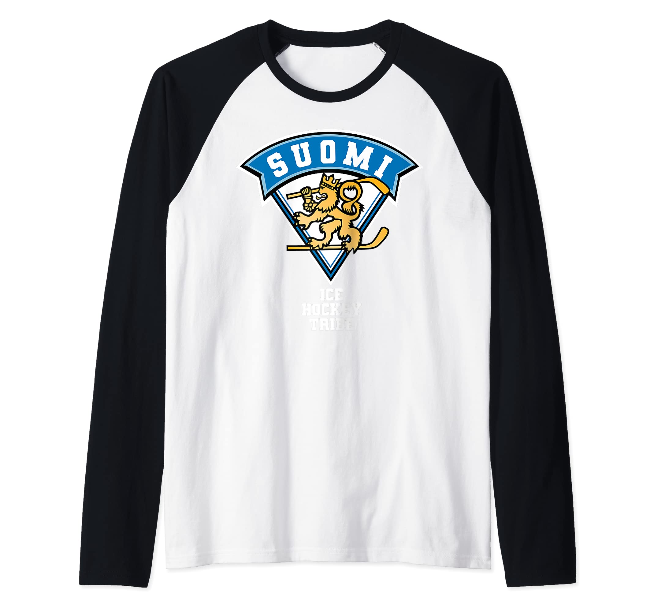 Ices Hockey SUOMI Raglan Baseball Tee