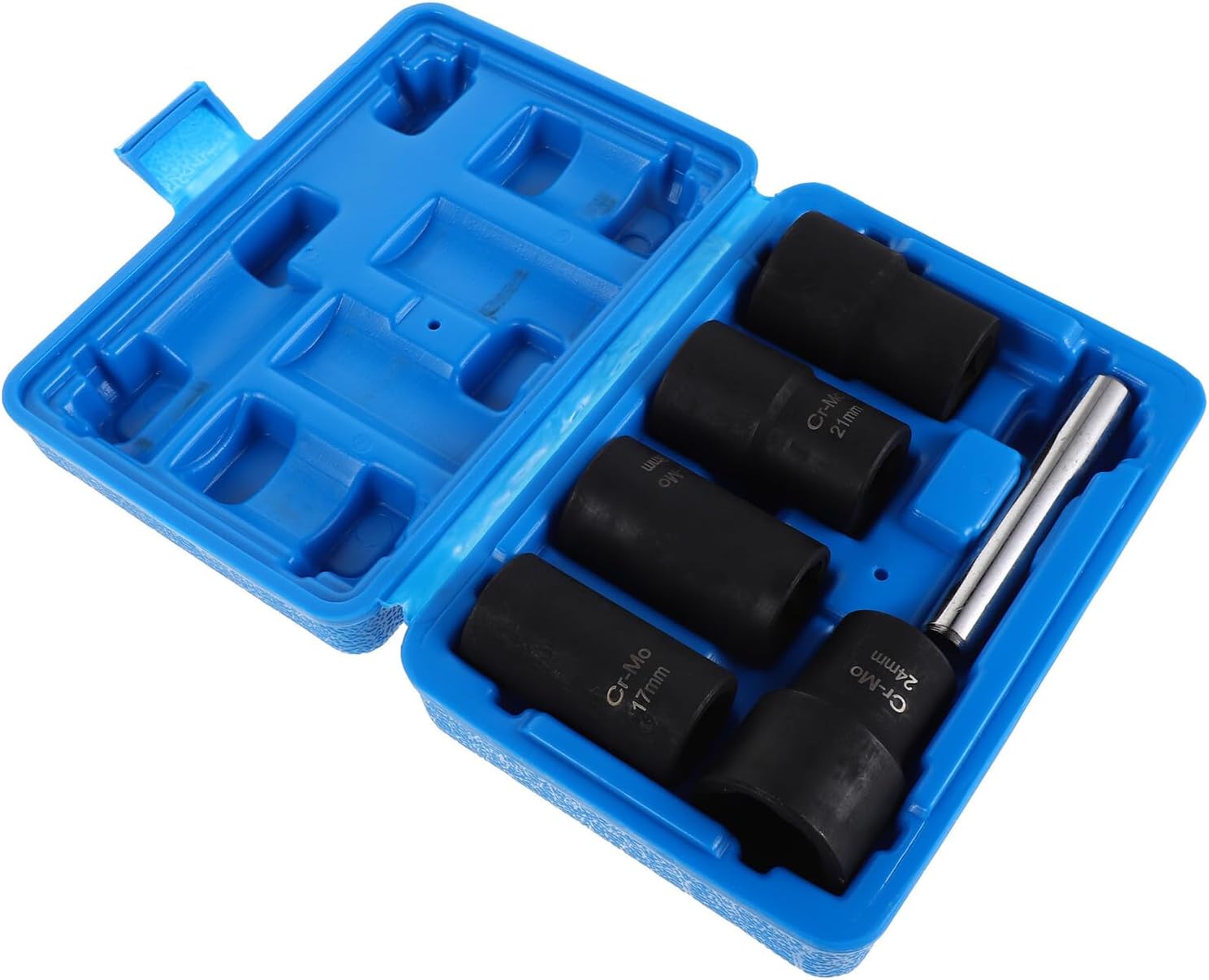 6pcs Reverse Thread Nut Extractor Set, Multi-size Automotive Bolt and Lug Nut Removal Tools for Workshop and Home Repair, Stripped and Wheel Bolt Extractor Socket Kit