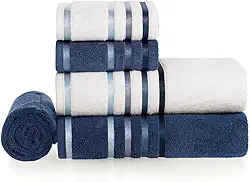 Karsten Jogo de Banho Lumina Branco e Naval 5 peças