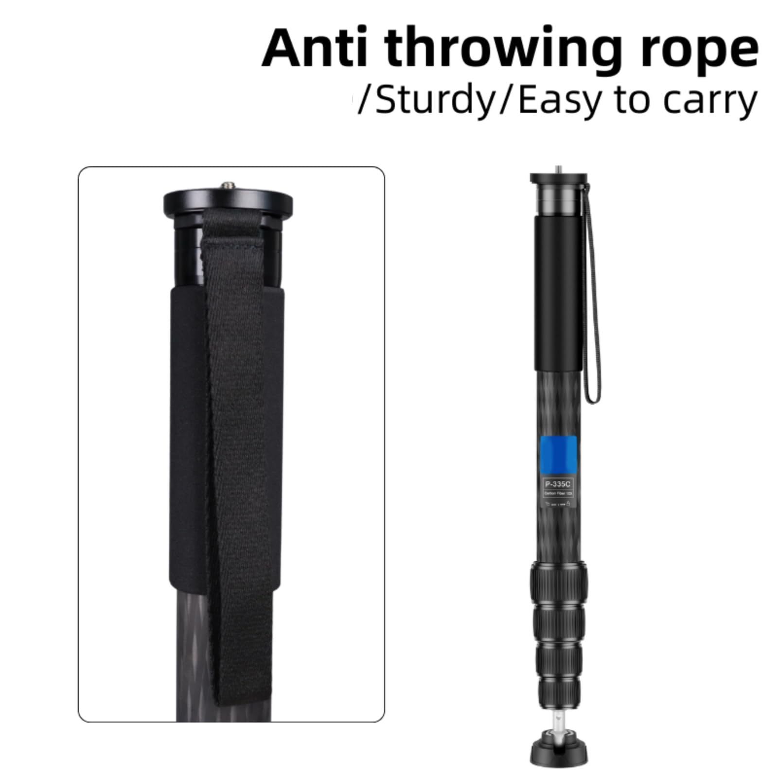 Base de trípodes monopié de carbono de 65 pulgadas para cámara DSLR tornillo de 1/4 3/8 y patas abatibles, accesorio de fotografía