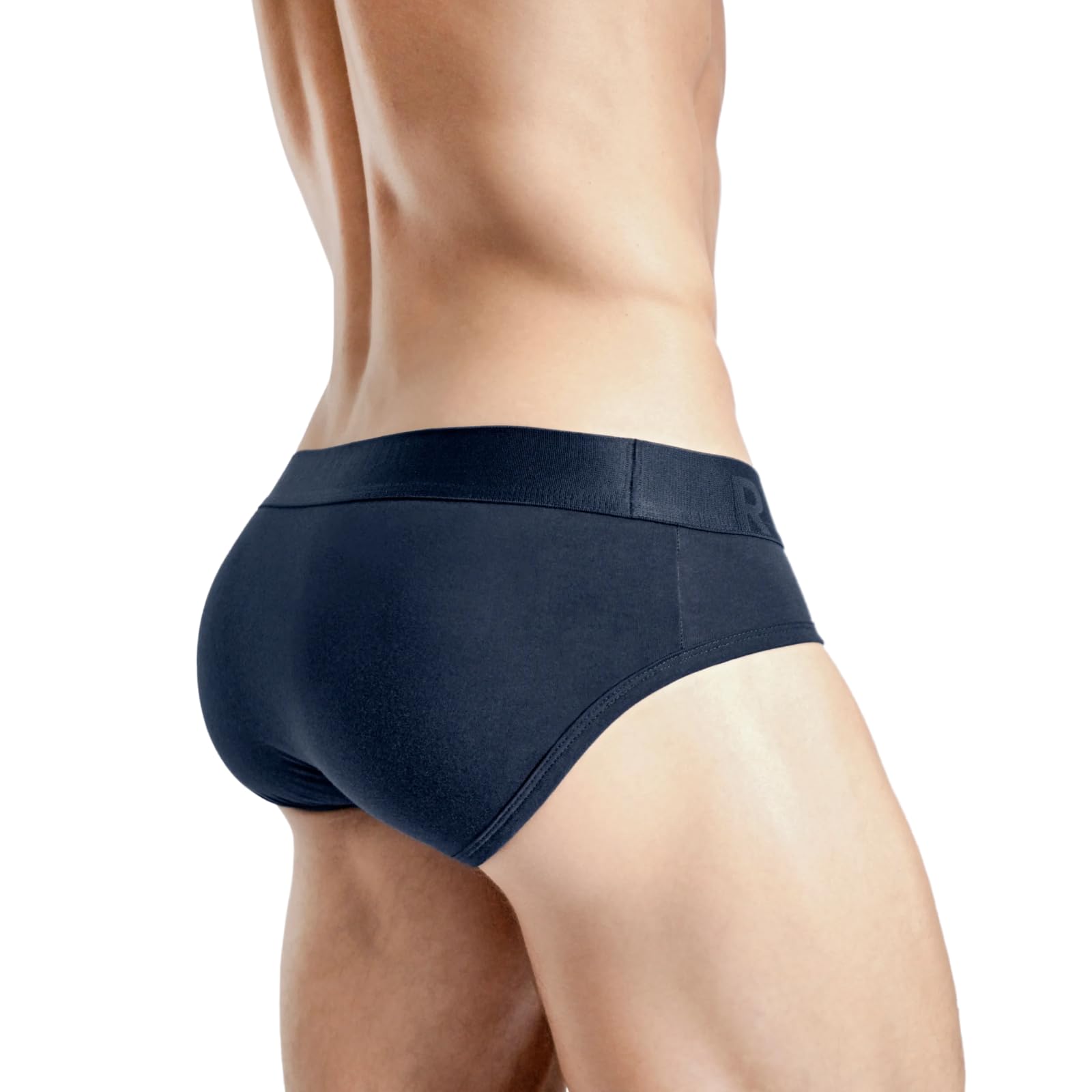 Rounderbum Men’s Padded Underwear Briefs with Removable Butt Enhancing Pads – Butt Lifting Invisible Brief, 3 Colors