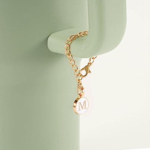 Miniatura 3 de MOTAIN Accesorios de dije de letra para taza Stanley, dije de mango de letra de identificación de acero inoxidable, dije de letra de mango de taza