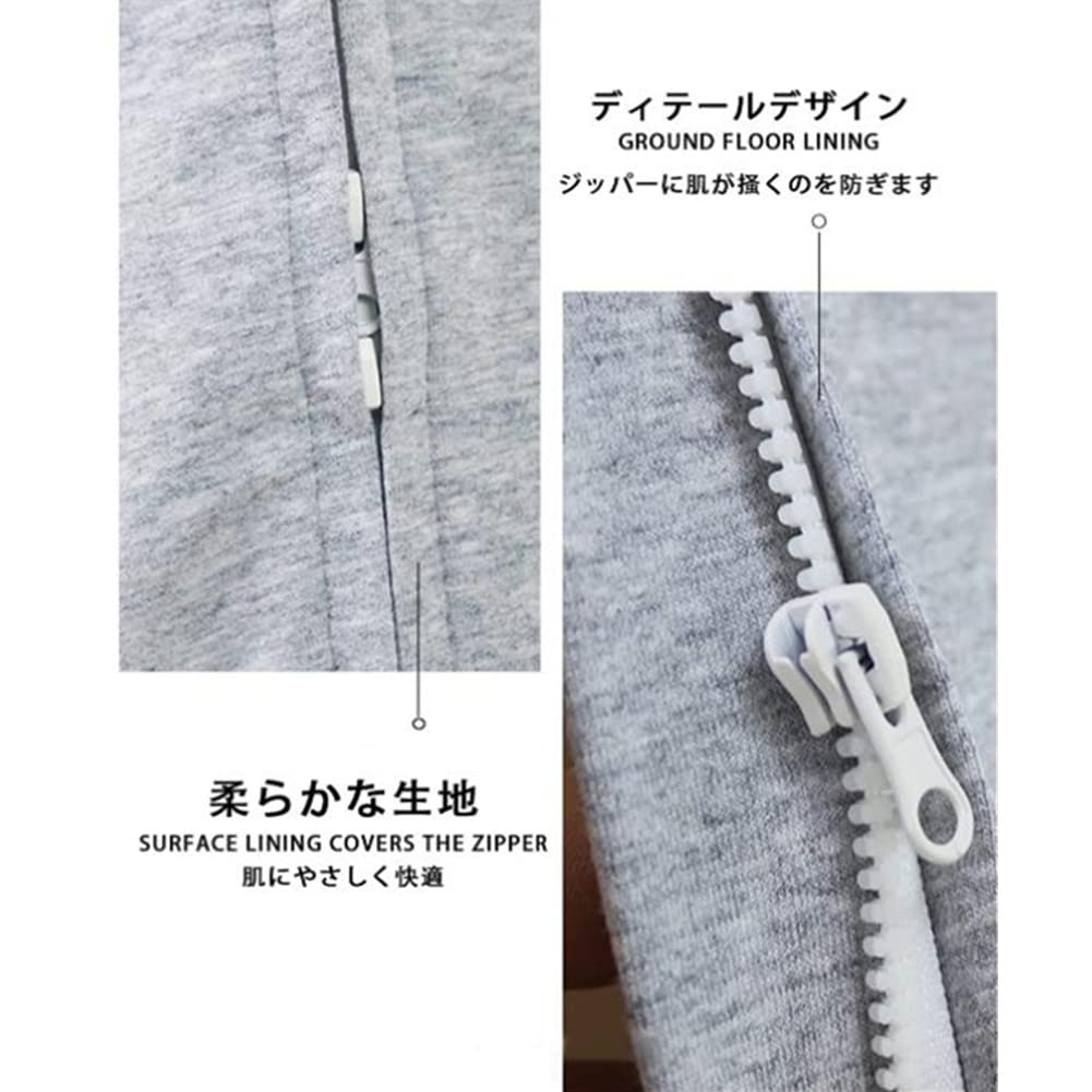 [DEEYOTA] 介護用パンツ 通年用 介護用ズボン ルオープンパンツ ファスナーズボン 綿100％ 寝たきり 骨折病衣 おむつ交換 お着替えサポート 全開 着脱便利 XXL