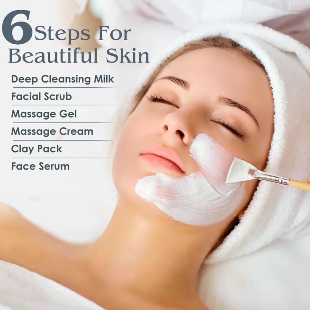 PRATHNA CREATION Shills Professional Diamond Facial Kit for Glowing & Radiant Skin | 6-Step Deep Cleansing, Brightening & Anti-Aging Kit | Pore Tightening, Oil Control & Skin Rejuvenation for Women & Men | Home Spa Facial 1