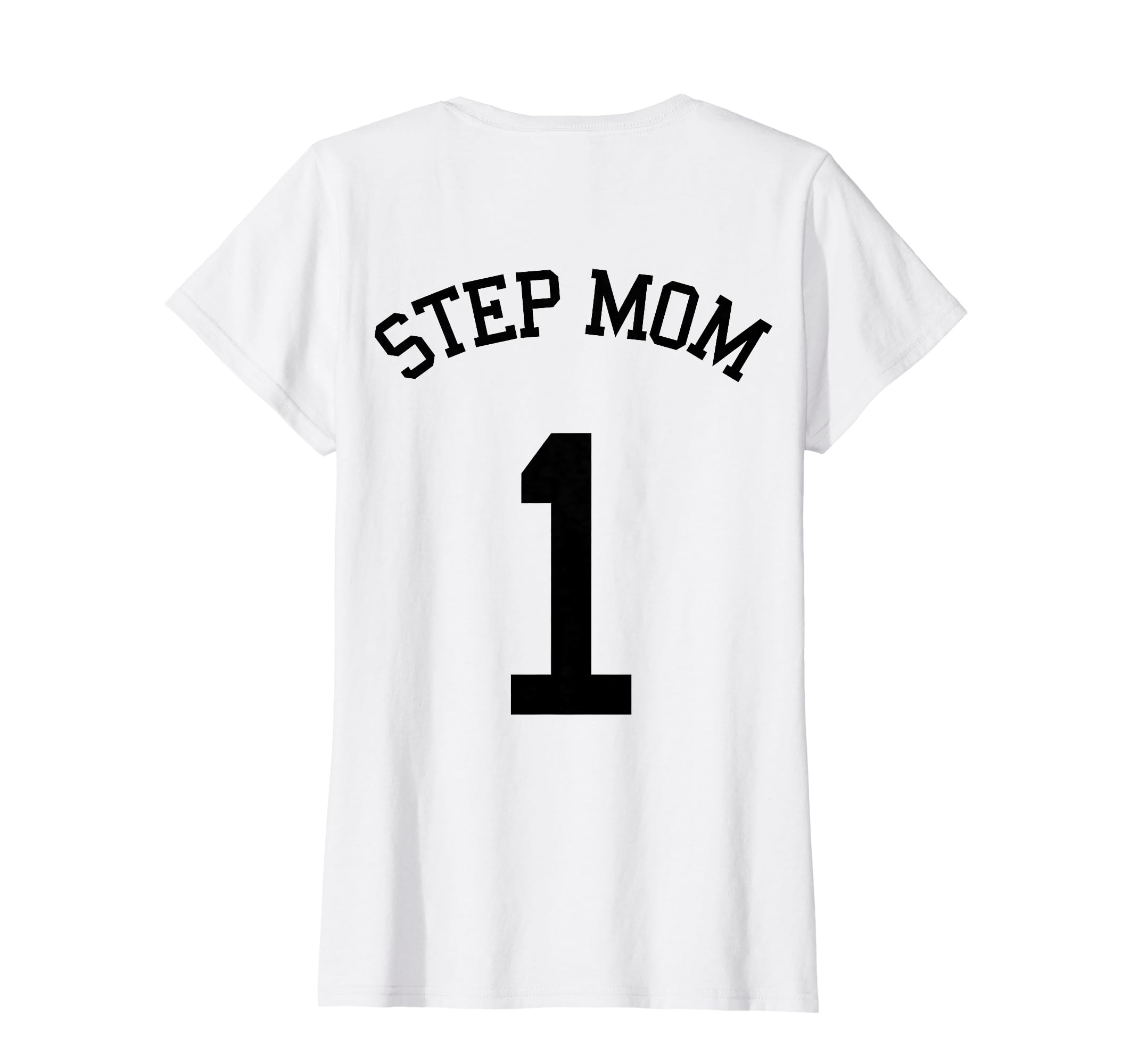 Womens Step Mom Shirt No. 1 Football Soccer Basketball Stepmother T-Shirt, White - Image 2