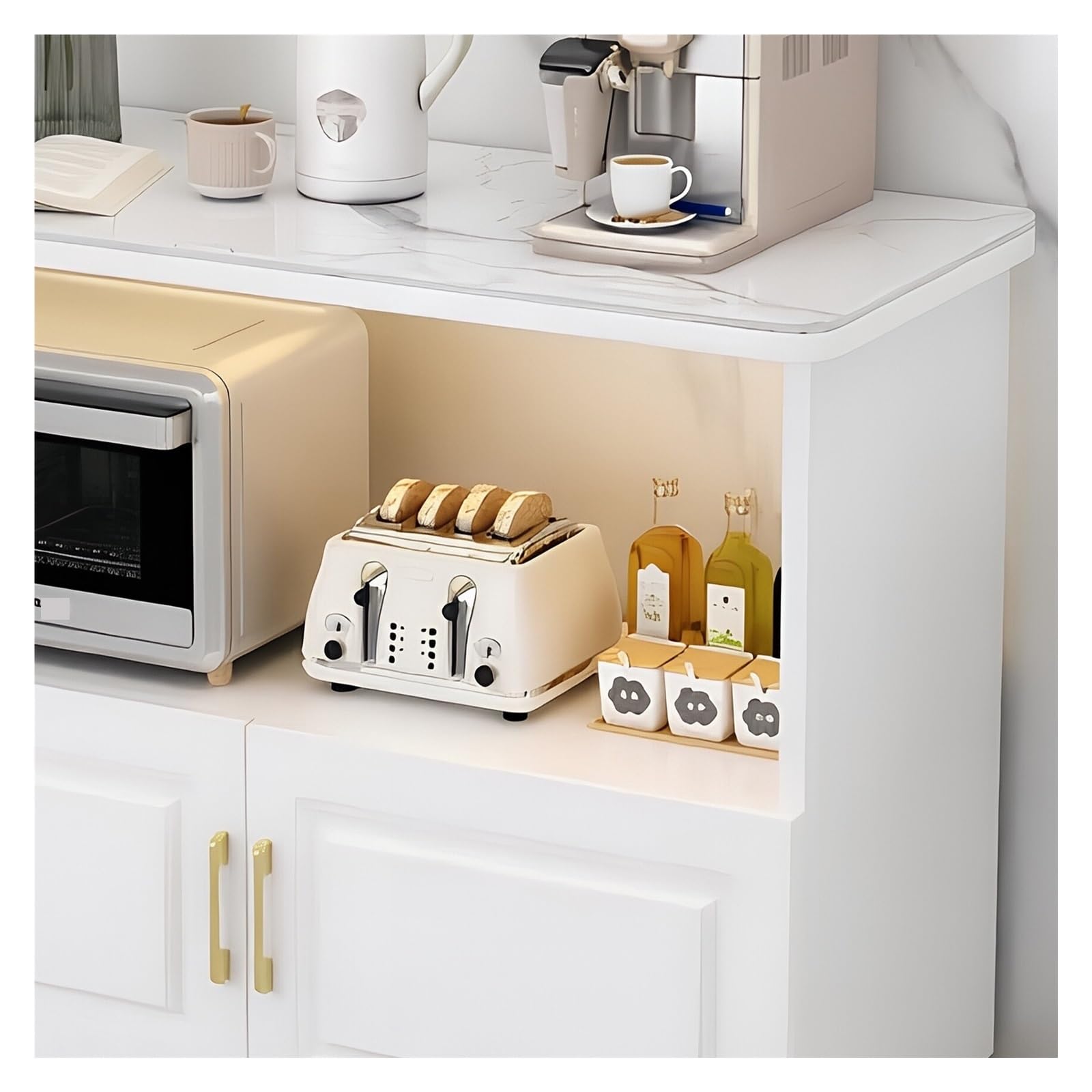 Carrello da cucina Credenza Cucina Isola Bianca Credenza Buffet Credenza Freestanding(S)