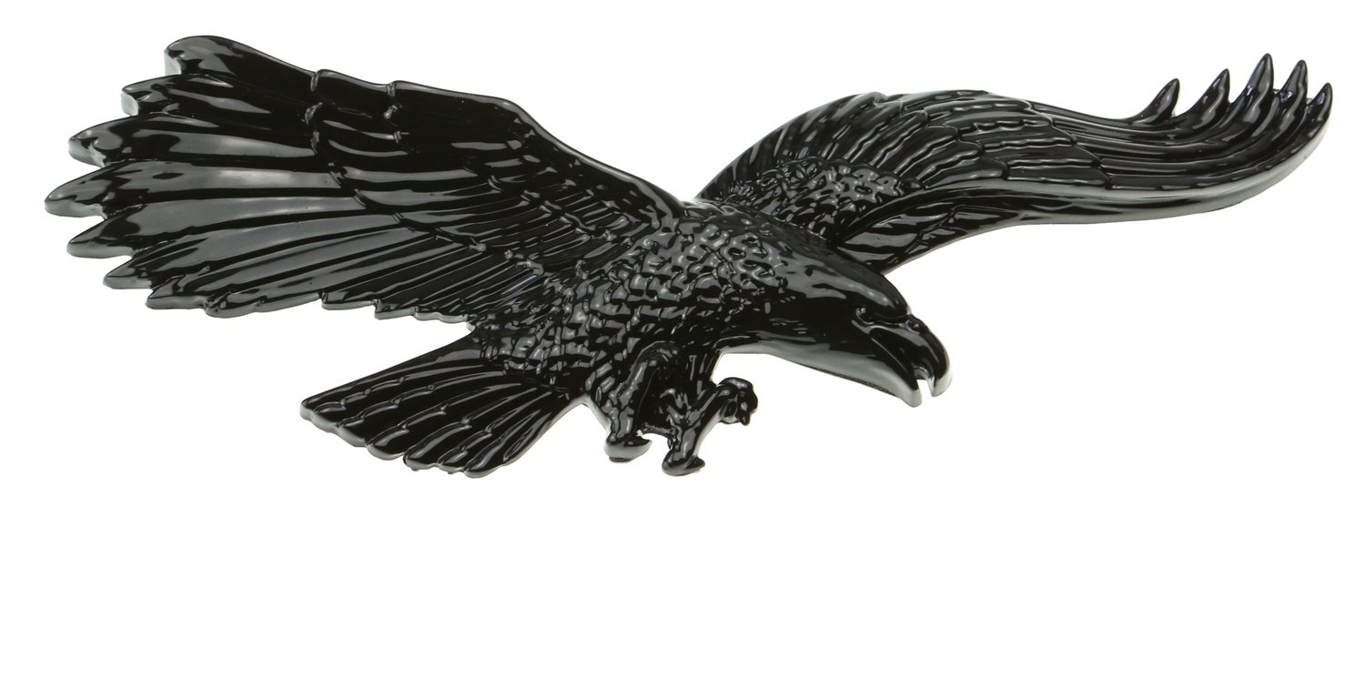 LFPartS Flying Eagle 3D Car Motorcycle Emblem (Black)