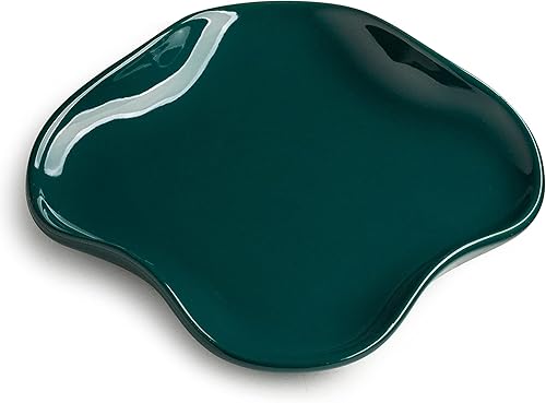 Miniatura 8 de Cormomu Soporte para cuchara, soporte de cuchara de cerámica con borde con volantes para estufa, moderna decoración de cocina, soporte para cucharón