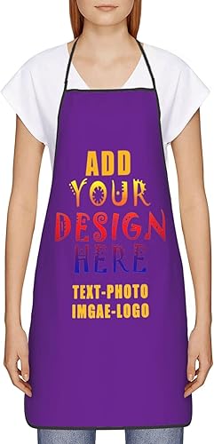 Miniatura 2 de Delantales personalizados para añadir nombre, logotipo, texto, foto, diseño de imagen, delantal de chef para grandes regalos