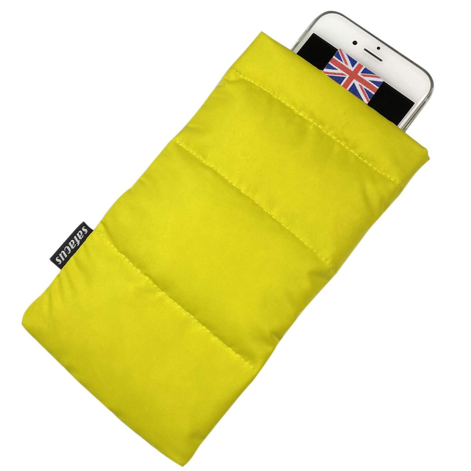 Thermal Phone Case for Outdoor Camping Beach Skiing - Prevents Freezing & Overheating, Extends Battery Life, Drop Proof, for Smart Phone Pouch Cover Bags (Yellow)