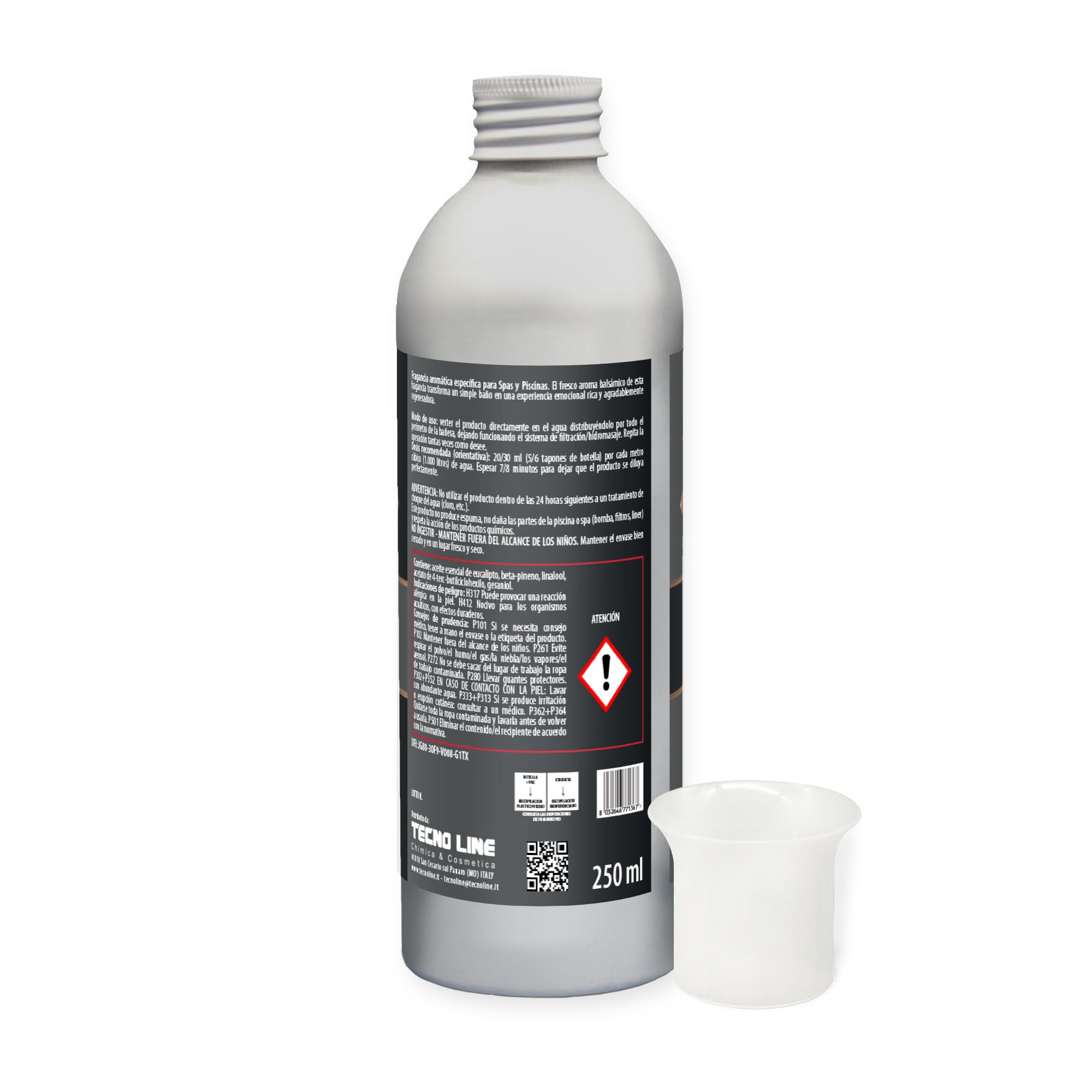 Extasy Aromatic SPA Fragrance Concentrate + Vaso Dosificador Graduado, Fragancia Balsámica de Eucalipto y Menta, para Spas y Bañeras de Hidromasaje - 250 ML