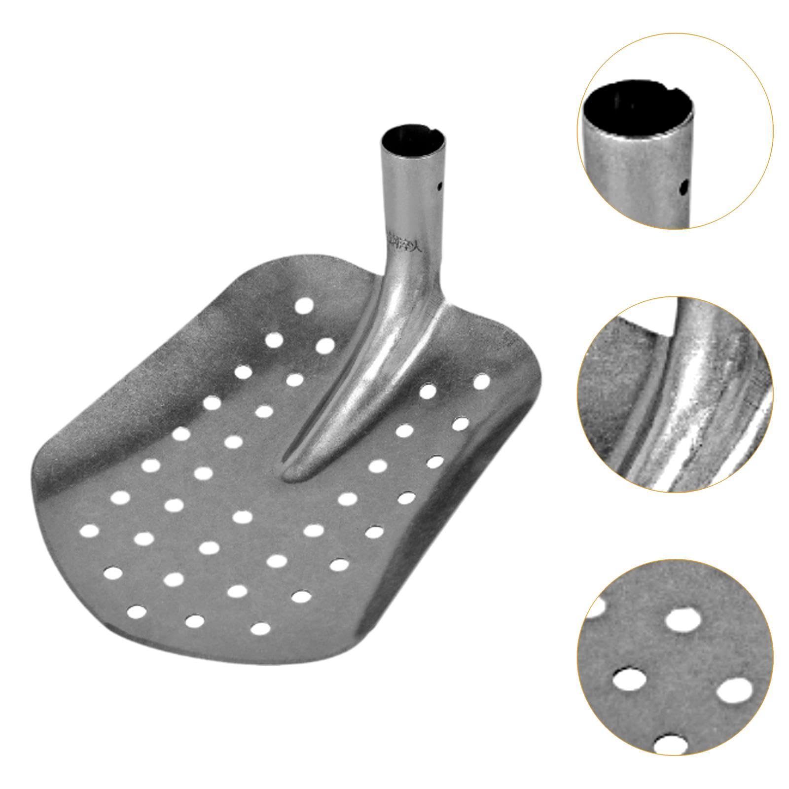 Metall Siebspaten, Abflussspaten, Robustes Werkzeug Aus Hochkohlenstoffhaltigem Stahl Zur Kanalreinigung, Schlammspaten für Die Kanalentwässerung, Gar, Spitz, 29.5x22.3x11.5 cm