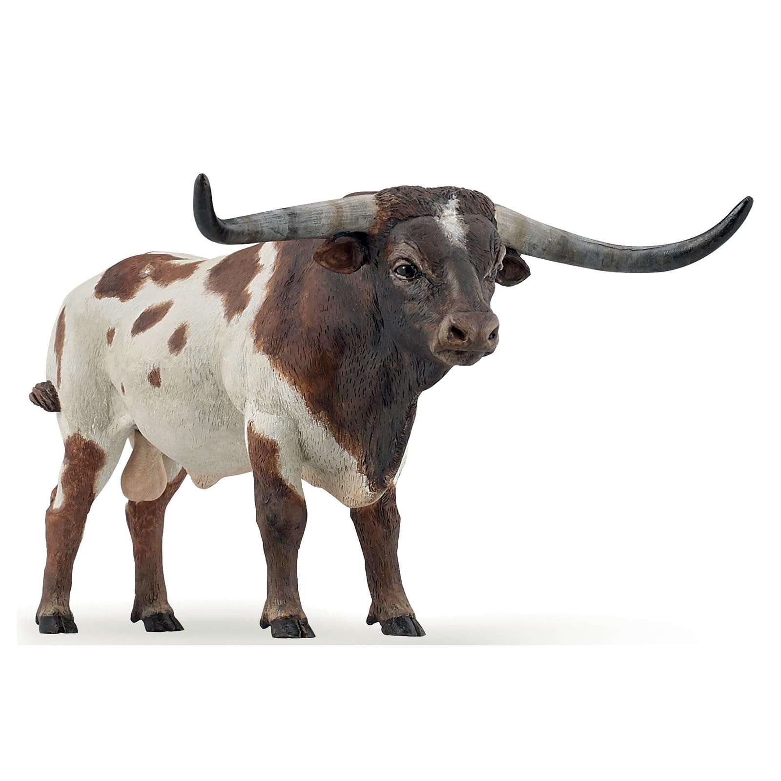Papo51156 Longhorn Bull Figure, Multi-Colour, M