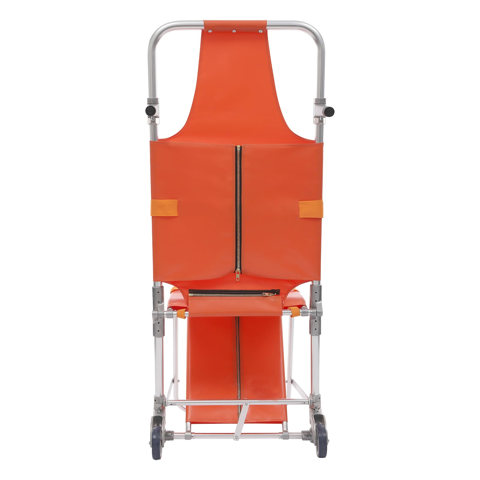 Krzesło schodowe, składany wózek inwalidzki z 2 kółkami i pasami bezpieczeństwa, wysokość siedziska 49 cm, nośność 159 kg, wykonany z aluminium, dla seniorów i pacjentów