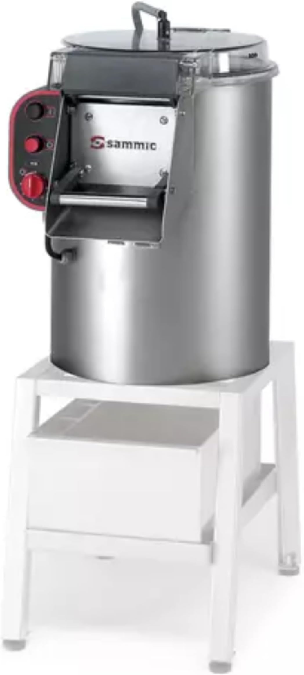 - Sammic PI-10 Potato Peeler, Electric Countertop Peeler, 22 lb. Load Capacity, 450–550 lbs/hr Output, 0–6 Min Timer, Push Button Control, Stainless Steel, Without Stand, 120V