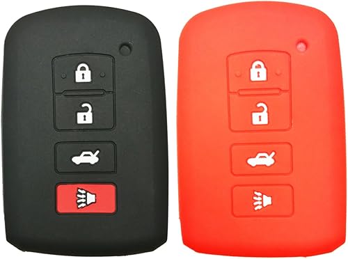 Miniatura 6 de Coolbestda 2 fundas protectoras de silicona para llavero inteligente sin llave para Toyota RAV4 Highlander Avalon Corolla Camry HYQ14FBA
