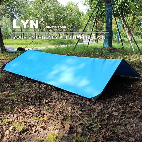 Image of LYN Heavy Duty Emergency Blanket Survival Gear Waterproof Insulated Blanket Emergency Tarp for Camping, Hiking, Bushcraft