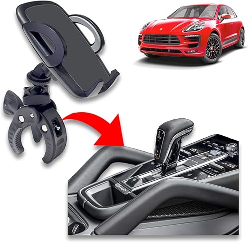Phone holder console mount for Porsche Cayenne - Clamp on | Magnetic | Apple phones charger holder - Perfect interior accessory mod or a gift