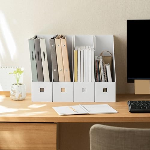 Miniatura 6 de 2 unids archivos artículos artículos artículos de escritorio Ranuras de documentos vertical titulares estante de escritorio organizador de libros