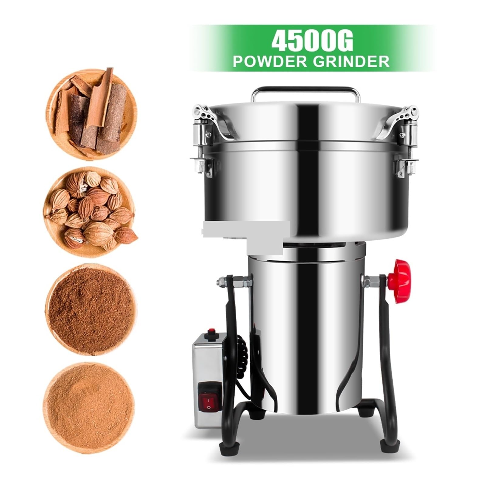 Smerigliatrice elettrica, Macchina elettrica for la frantumazione di cereali ad alta capacità con macinatore for polvere ultrafine da 4500 g