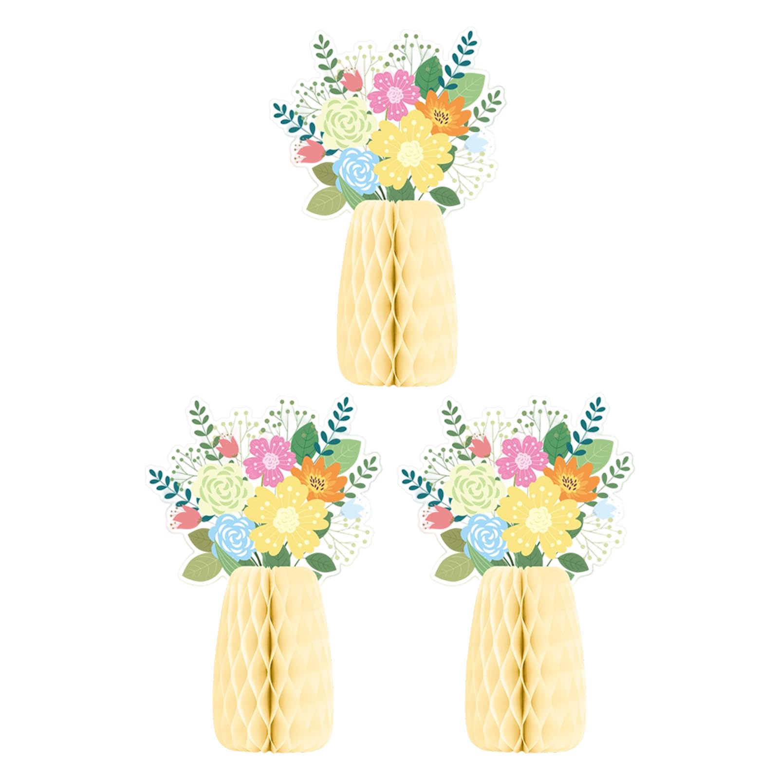 Vase Paper Cutouts Holiday Decoration for Easter Tabletop Centerpieces Wedding Receptions Festival Decoration Easter Vase