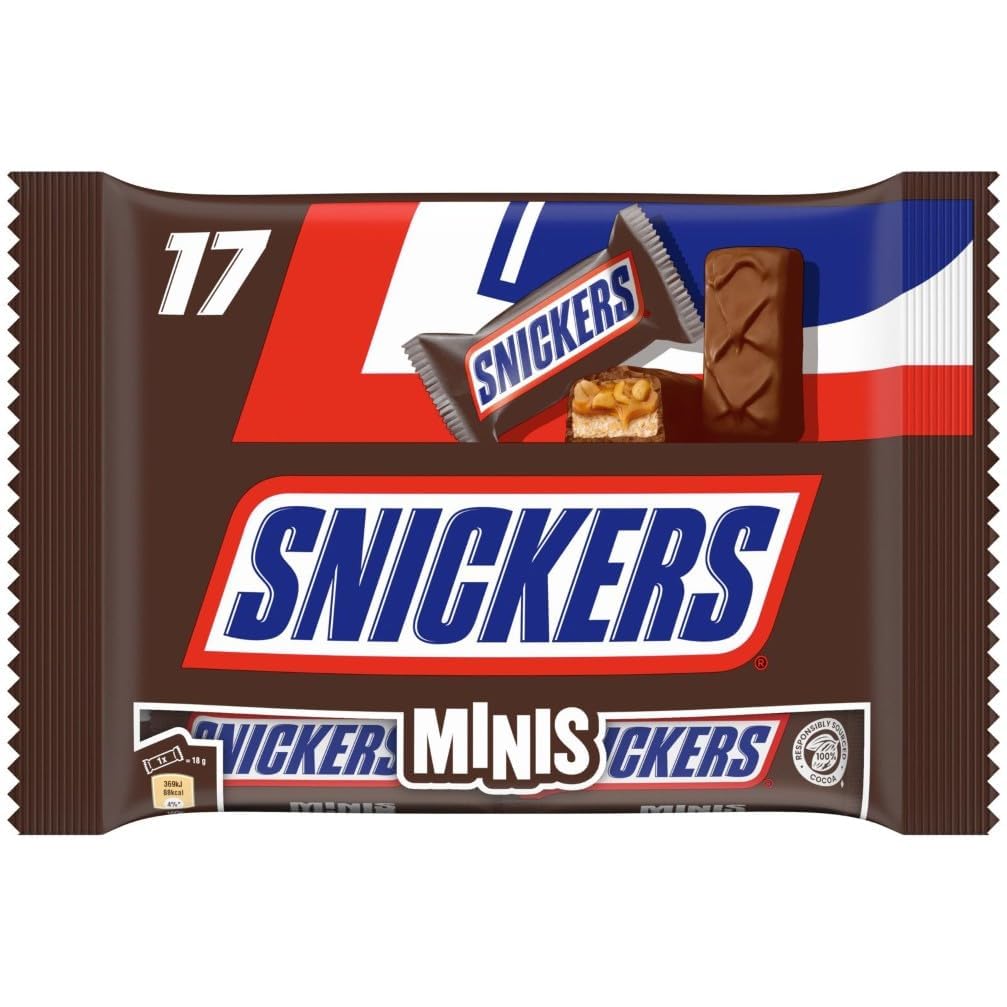 SNICKERS - Minis Barre Chocolat au Lait, Cacahuètes & Caramel - 333g